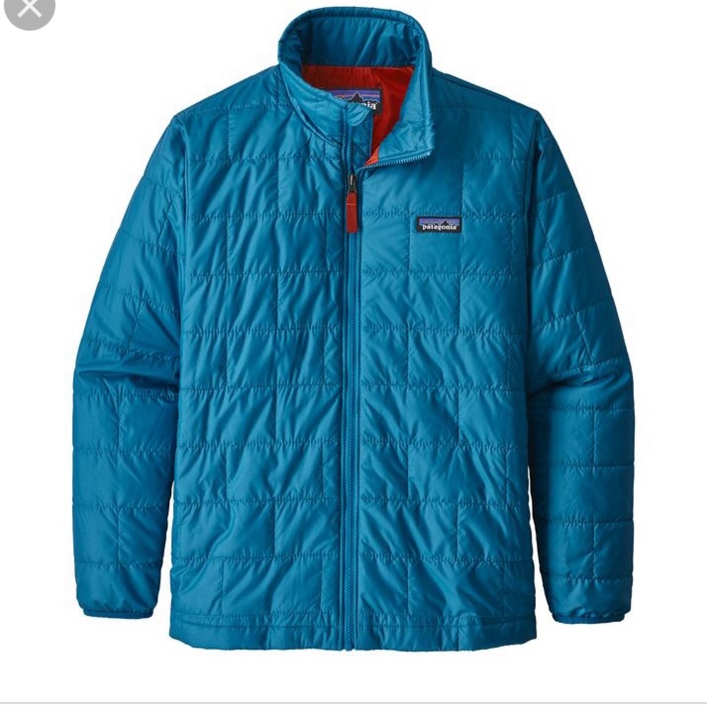 Teal kids Patagonia nano puff - size xL.